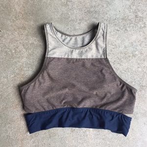 Outdoor Voices Tri-Tone Slashback Crop